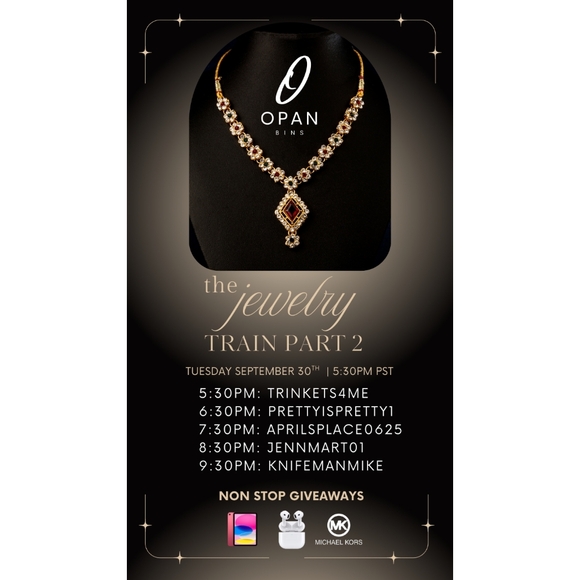 Jewelry - Live Unlisted Item - Ipad/Switch Givey - Opan Bins Giveaway Train